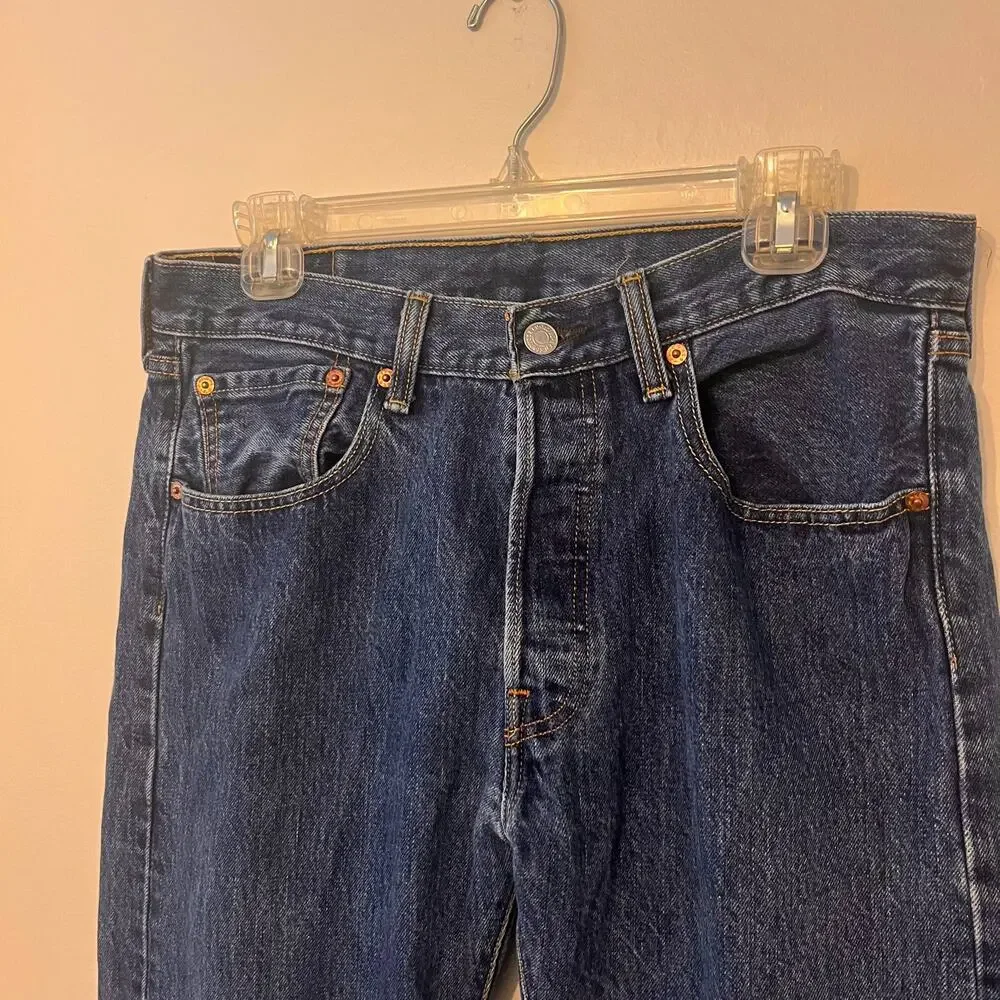 Levi's 501 Jeans Mens Sz 32x34 Blue Denim Straight Leg Workwear Classic Utility